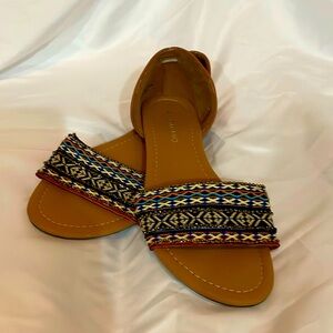 Andiamo Women’s Open Toe Sequin Sandals - Multicolor, Size 7